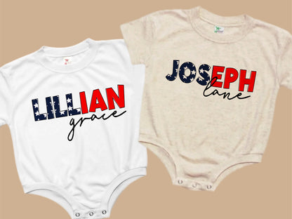 American Flag Name Bubbles/Tees