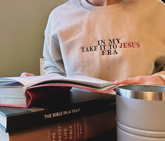 Embroidered Adult Jesus Era Sweatshirt