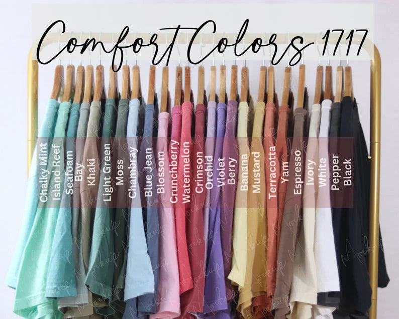 Faux Glitter Floral Amen Short Sleeve Comfort Color Tees